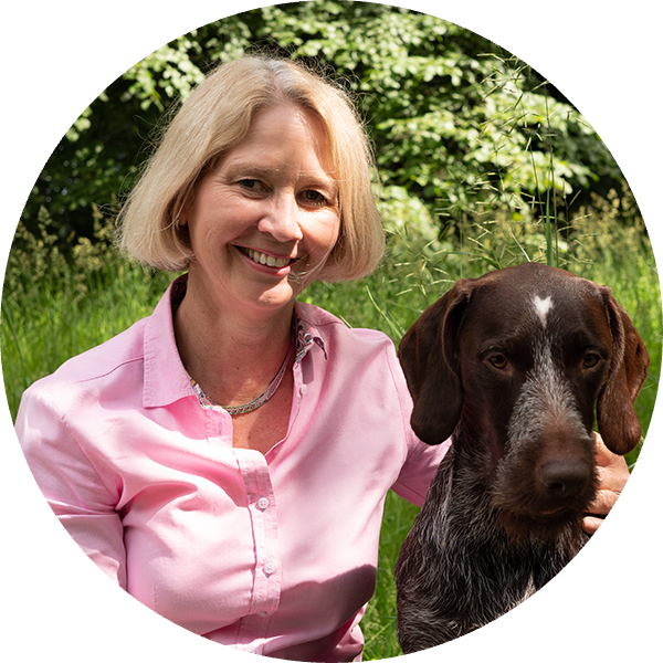 Babette Taugbøl DVM with her dog